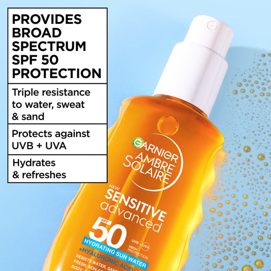 Garnier Ambre Solaire Sensitive Advanced Sun Protection Water SPF50 - 150ml