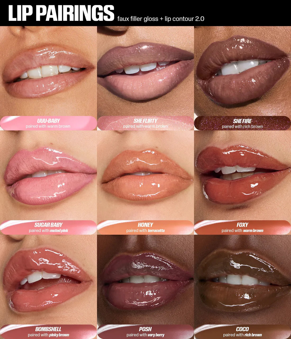 Huda Beauty Faux Filler Extra Shine Lip Gloss Sugar Baby - 3.9 ML