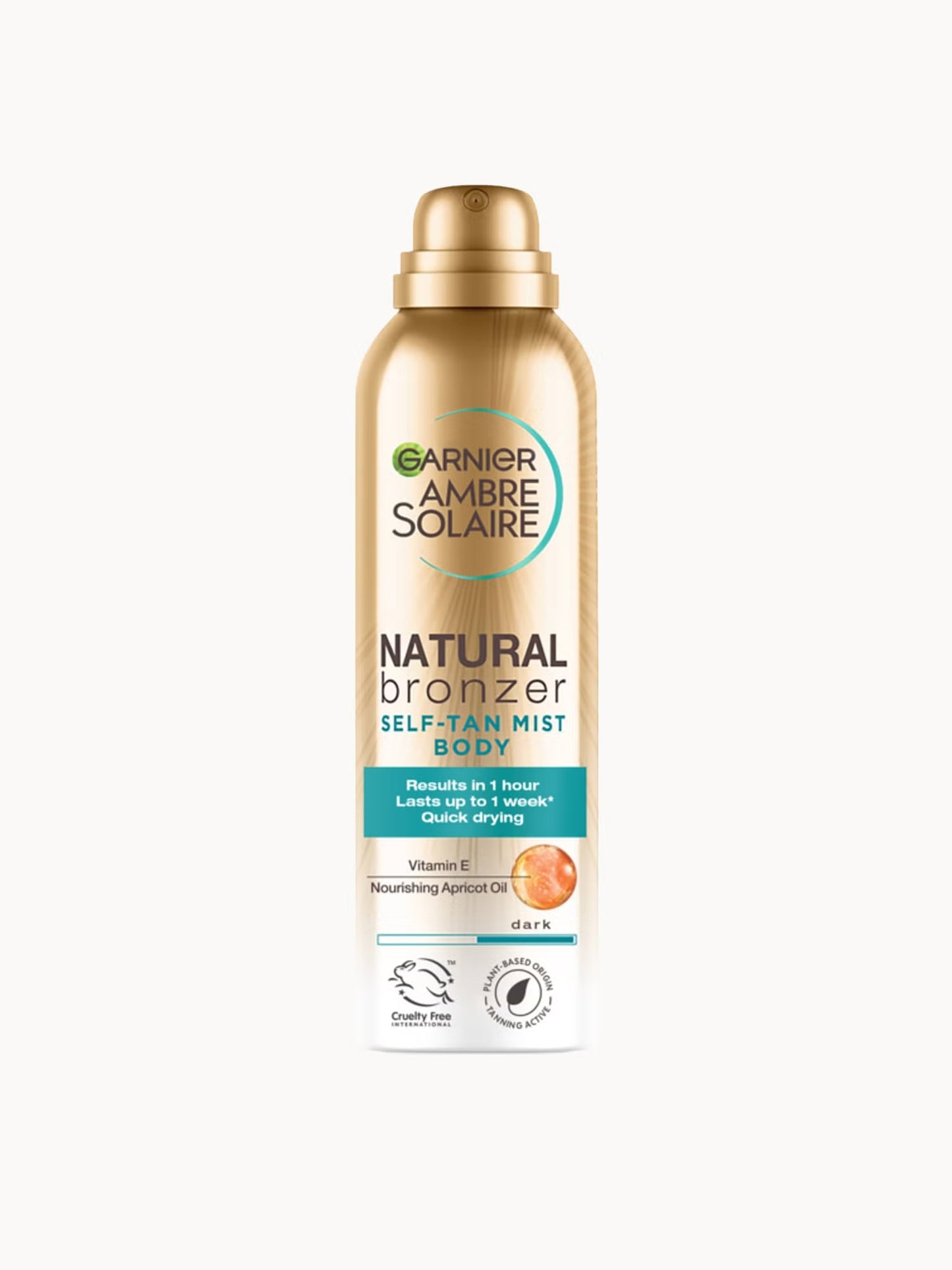 Garnier Ambre Solaire Natural Bronzer Quick Drying Self Tan Body Mist Dark - 150ml