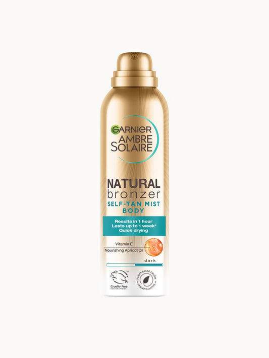 Garnier Ambre Solaire Natural Bronzer Quick Drying Self Tan Body Mist Dark - 150ml
