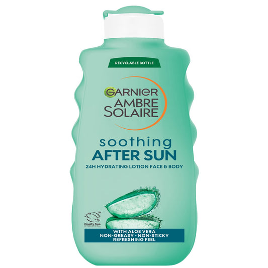 Garnier Ambre Solaire After Sun Lotion For Face & Body With Aloe Vera - 175ml