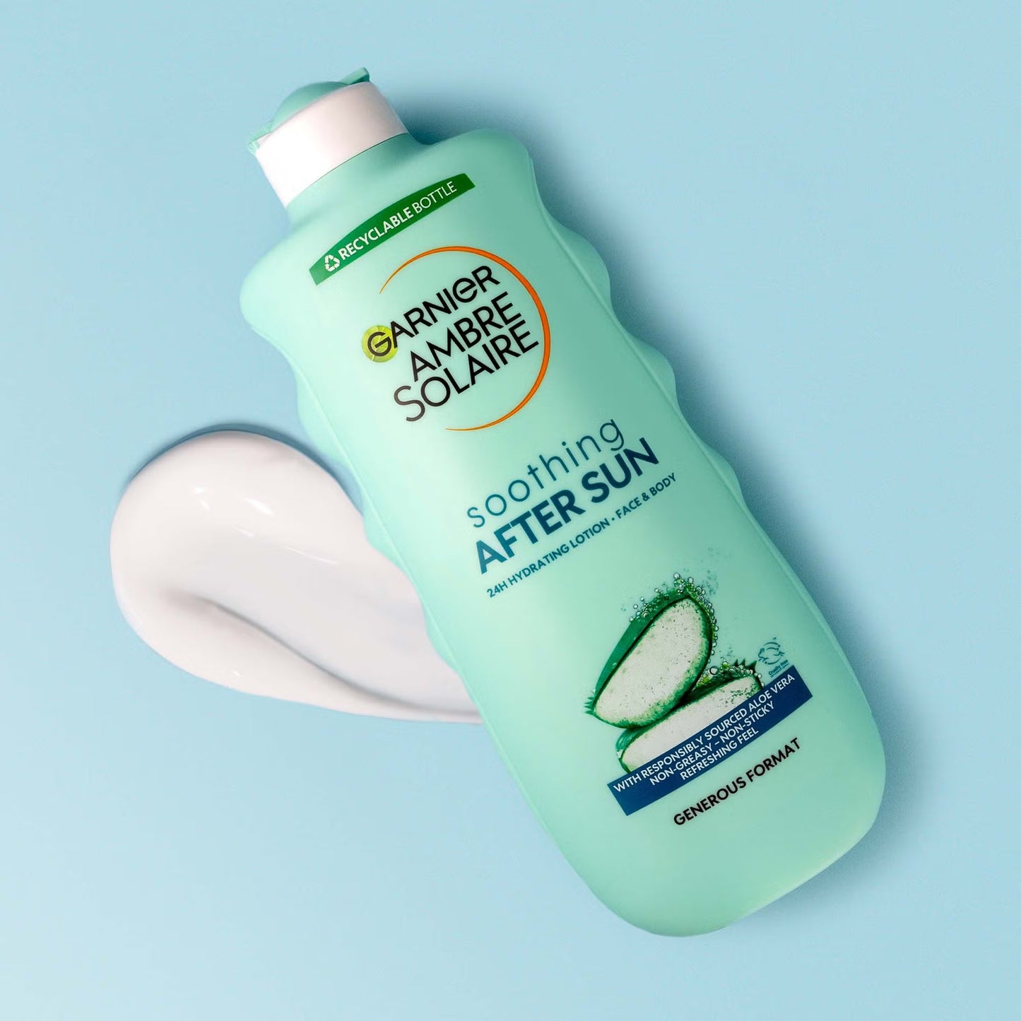 Garnier Ambre Solaire After Sun Lotion For Face & Body With Aloe Vera - 175ml