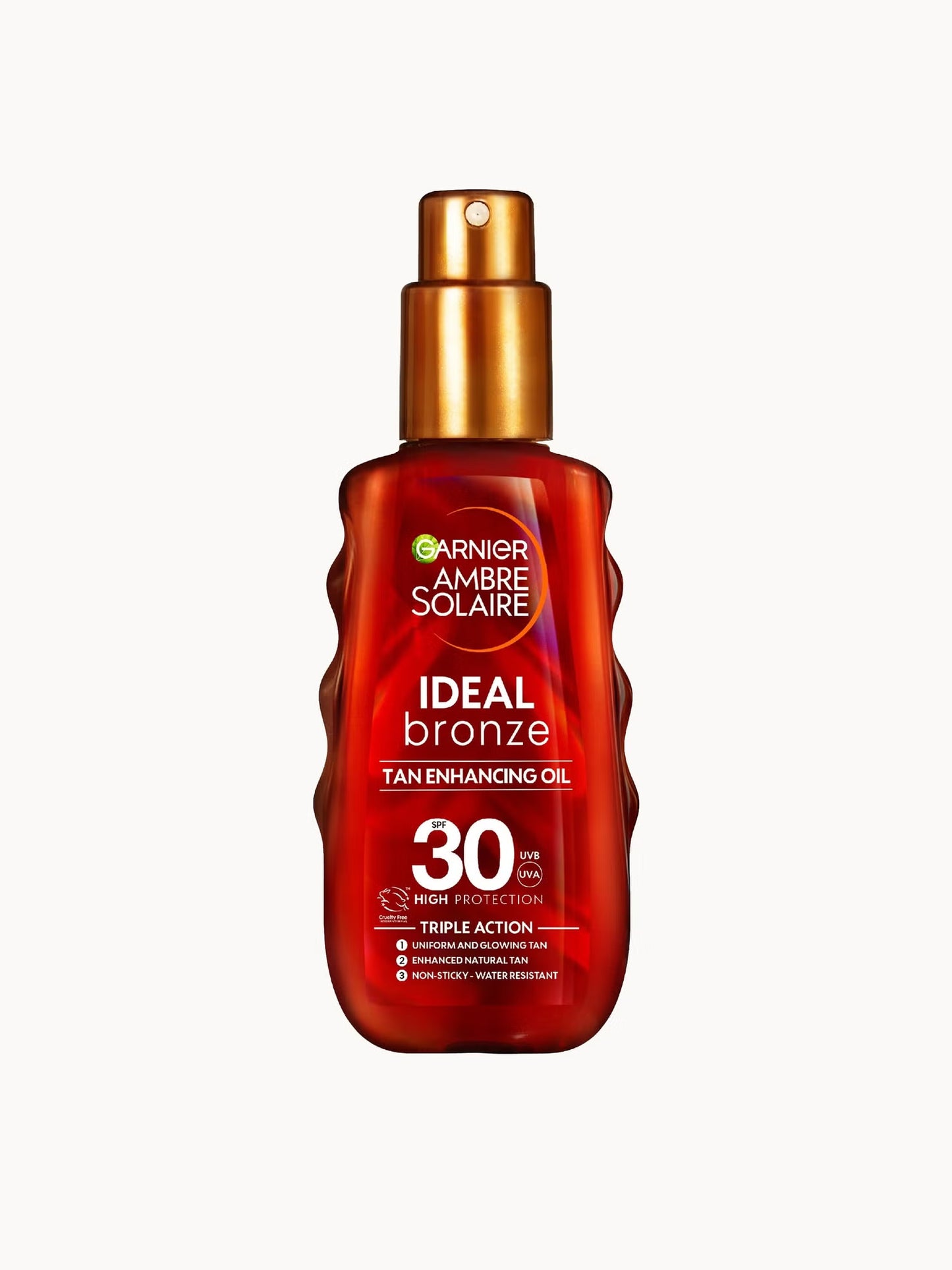 Garnier Ambre Solaire Ideal Bronze Protective Oil SPF30 Sun Cream Spray - 150ml