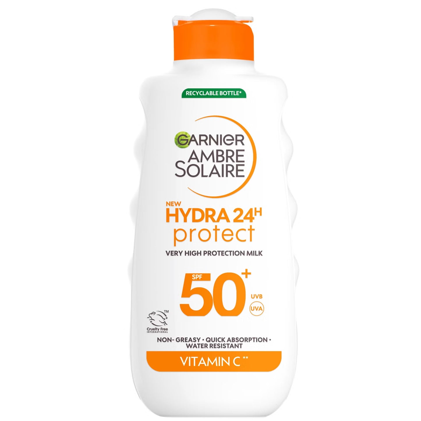 Garnier Ambre Solaire SPF 50+ Hydra 24 Hour Hydrating Sun Cream Lotion With Vitamin C - 175ml