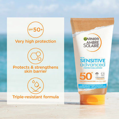 Garnier Ambre Solaire SPF 50+ Sensitive Advanced Sun Protection Cream - 175ml