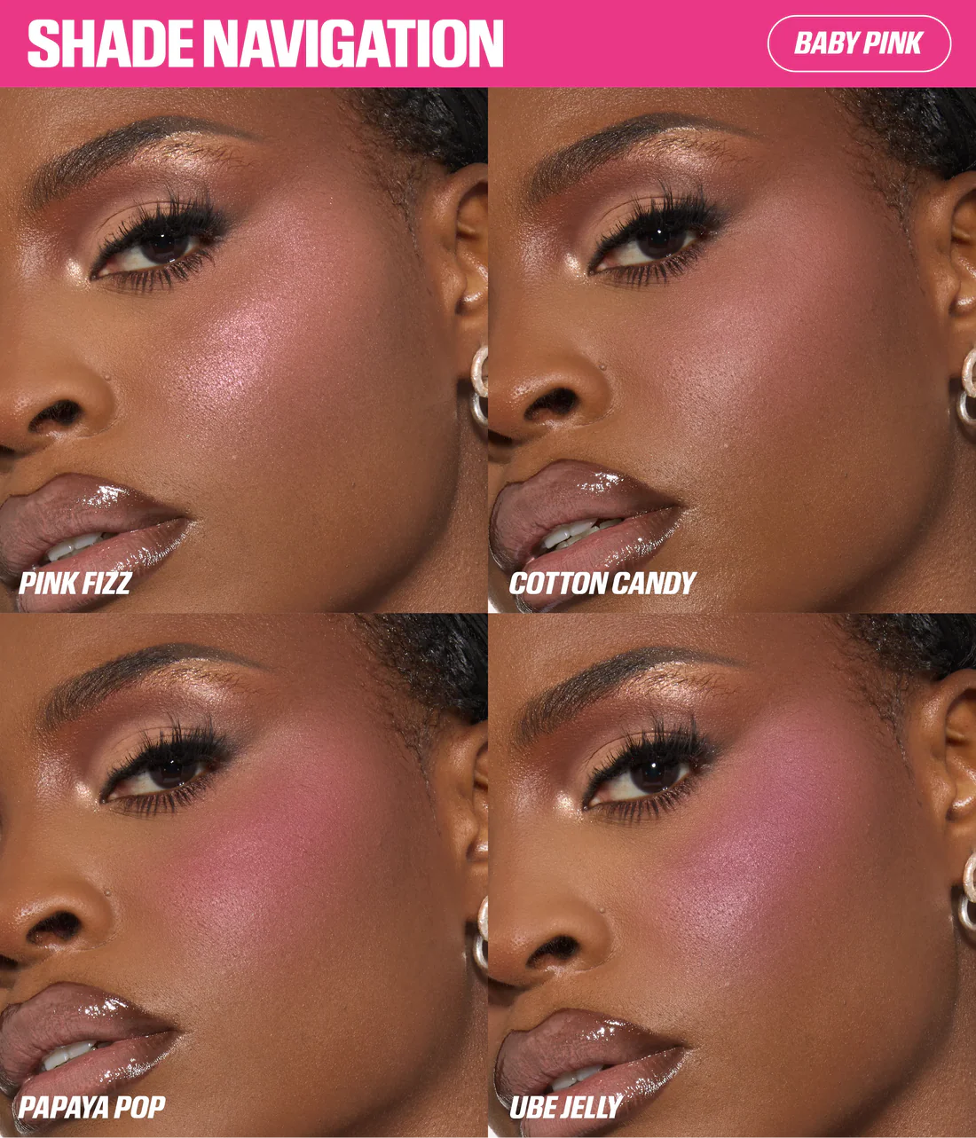 Huda Beauty Blush Filter Blurring Blush lighters Palette  Baby Pink - 7.5g