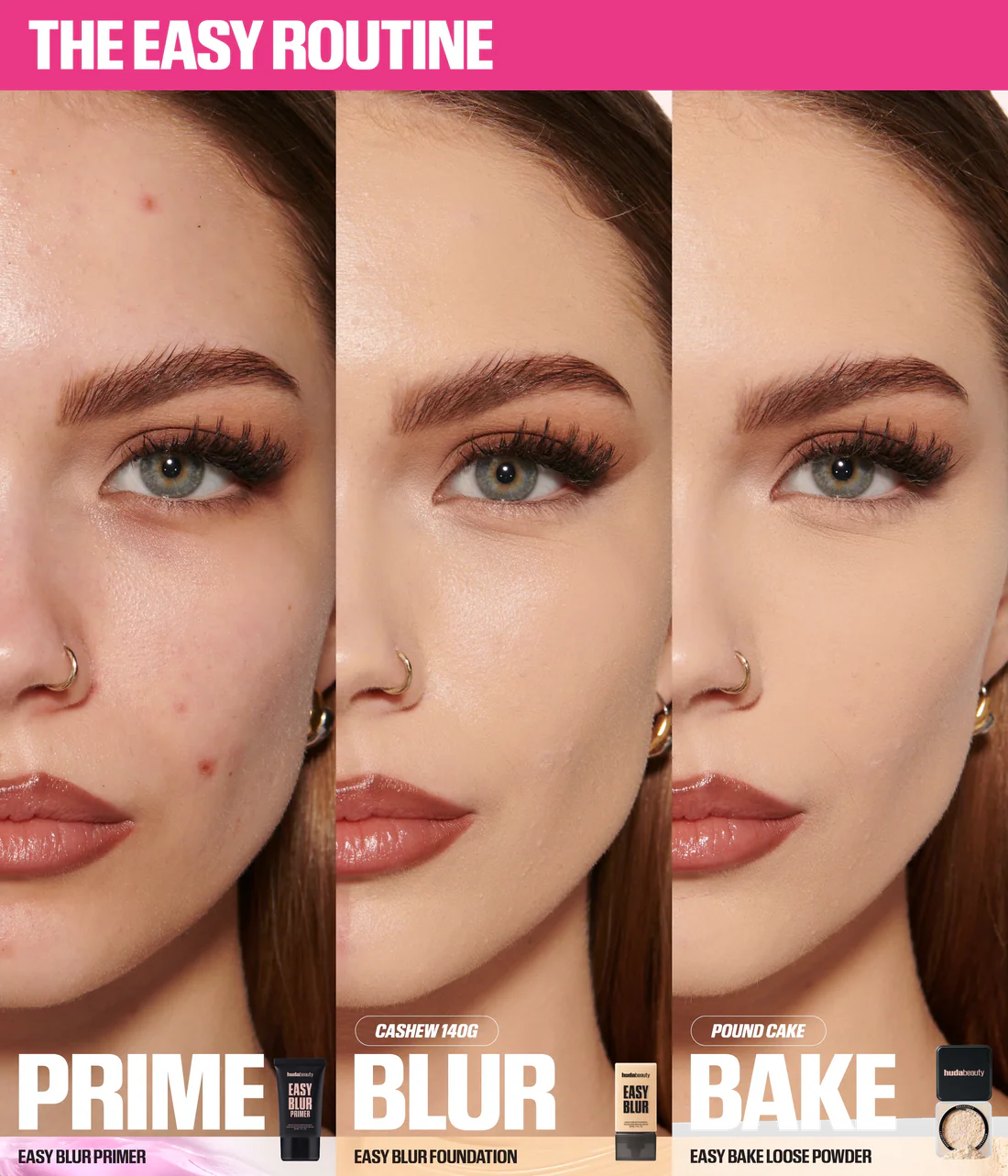 Huda Beauty Easy Bake Loose Baking & Setting Powder - Cherry Blossom Cake - 20g