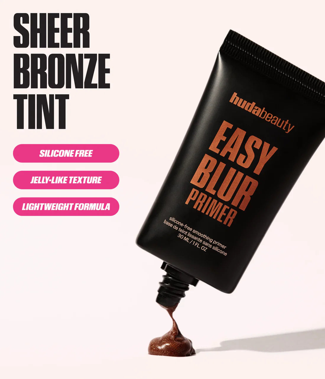 Huda Beauty Easy Blur Silicone-Free Smoothing Primer - Bronze Fudge 30ml