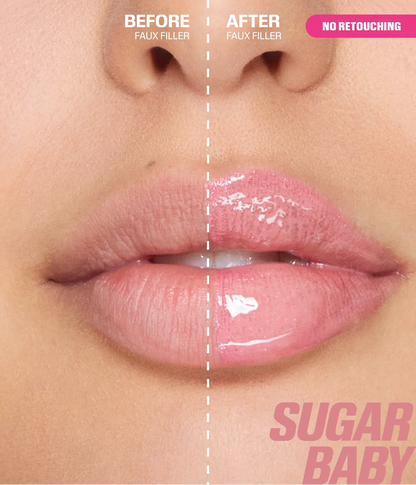 Huda Beauty Faux Filler Extra Shine Lip Gloss Sugar Baby - 3.9 ML