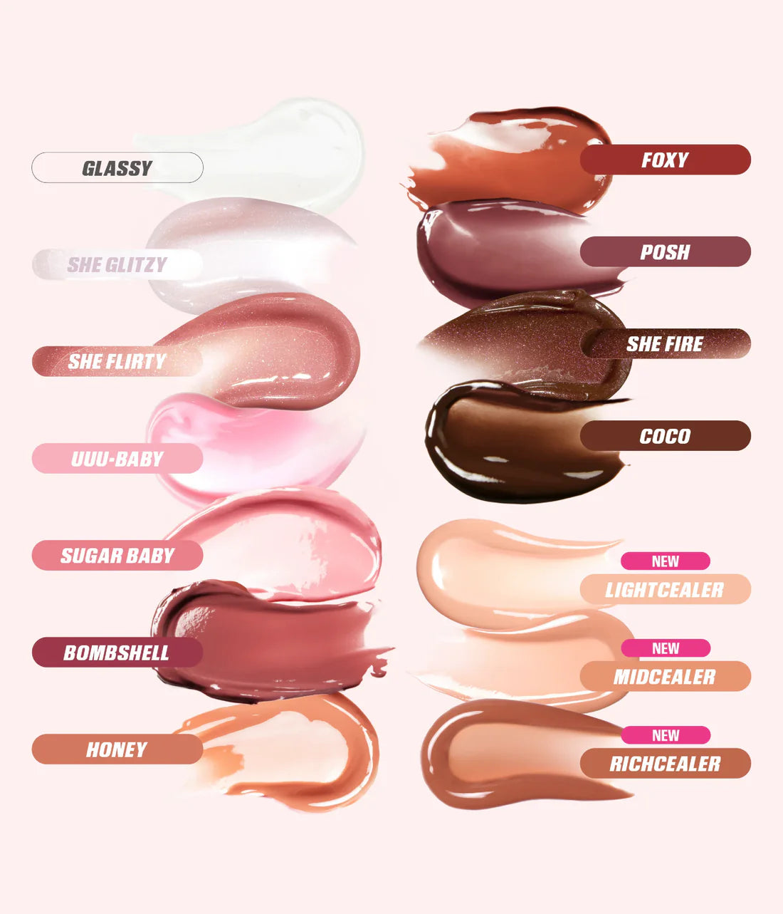 Huda Beauty Faux Filler Extra Shine Lip Gloss Sugar Baby - 3.9 ML