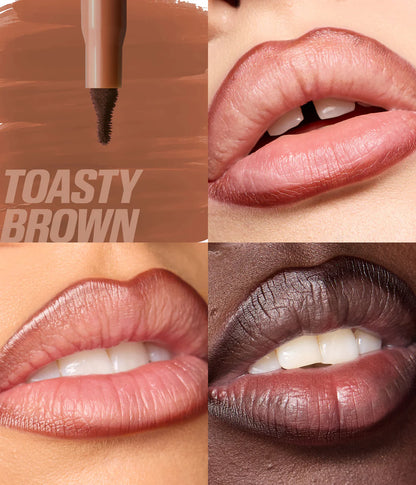 Huda Beauty Lip Contour Lip Stain For 12-Hour Wear Toasty Brown