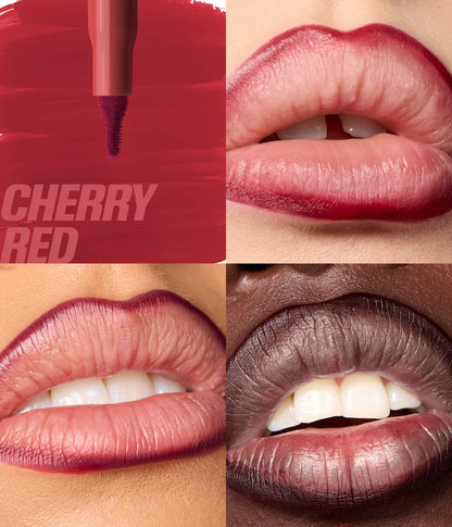 Huda Beauty Lip Contour Lip Stain For 12-Hour Wear Cherry Red