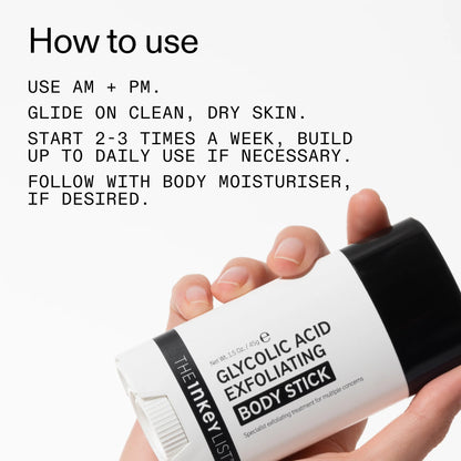 The Inkey List Glycolic Acid Exfoliating Body Stick - 45g