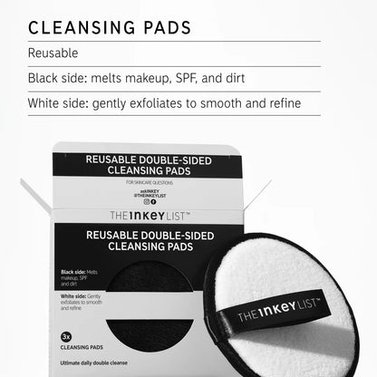 The Inkey List Reusable Double-sided Cleansing Pads*3
